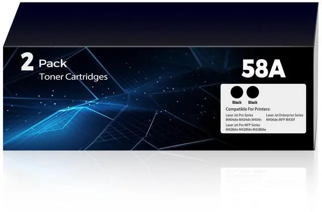 Main image of 58A Toner Cartridge Black Laser Jet Pro M404dw Enterprise M406dn Compatible for HP 58A CF258A Toner Cartridges Replacement Pro M404dw M406dn M404dn M404n MFP M430f M428dw M428fdn fdw Printer(2 Black)