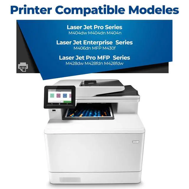 Alt view image 2 of 7 - 58A Toner Cartridge Black Laser Jet Pro M404dw Enterprise M406dn Compatible for HP 58A CF258A Toner Cartridges Replacement Pro M404dw M406dn M404dn M404n MFP M430f M428dw M428fdn fdw Printer(2 Black)