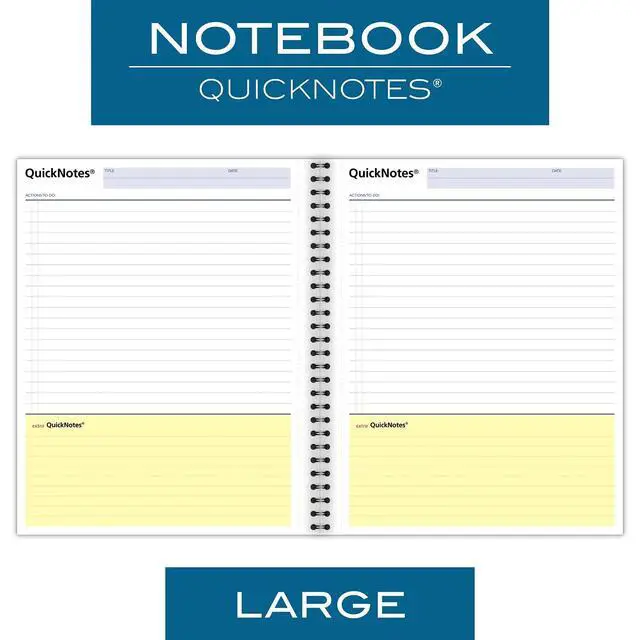 Alt view image 3 of 5 - Limited Business Notebook with QuickNotes,Legal Ruled Paper,8" x 11",80 Sheets,Flexible Soft Touch Cover,Wirebound,Gray (06066),(Pack of 12)