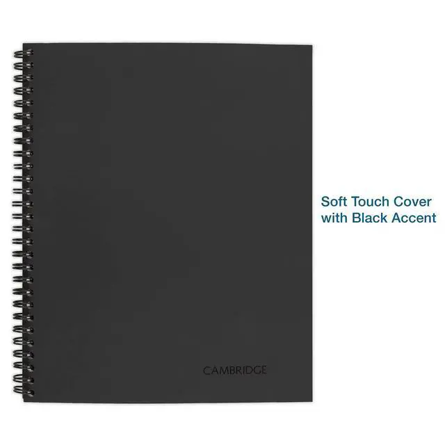 Alt view image 5 of 5 - Limited Business Notebook with QuickNotes,Legal Ruled Paper,8" x 11",80 Sheets,Flexible Soft Touch Cover,Wirebound,Gray (06066),(Pack of 12)
