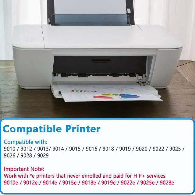Alt view image 2 of 7 - 962XL Ink Cartridges Replacement for HP 962 XL Combo Pack Work with 9012e 9010e 9012 9020e 9019 9015e 9010 9015 9025e 9020 9018e 9018 9025 Printers with V24.2.1 Chip 4 Packs-Cyan Magenta Yellow Black