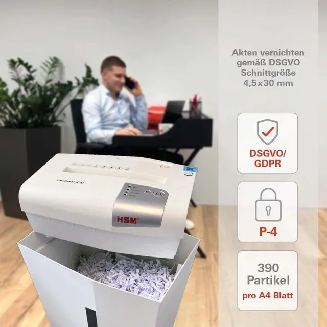 Alt view image 5 of 7 - of America 1045113 shredstar X10 10 Manual Sheet Capacity Cross-Cut Shredder