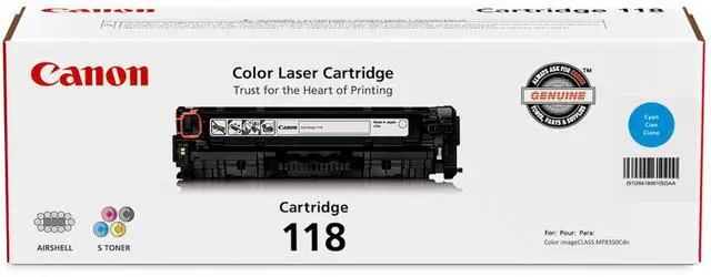 Main image of 118 Genuine Cyan Toner Cartridge Compatible with MF720 Series, LBP7200Cdn, LBP7660Cdn, MF8300 Series, MF8580Cdw