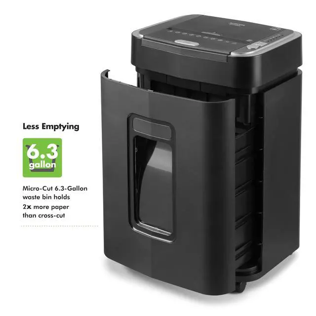 Alt view image 5 of 7 - Professional Grade 150-Sheet Auto Feed Micro-Cut Paper and Credit Card Shredder/60 Minutes Continuous Run Time