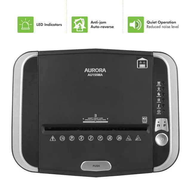 Alt view image 6 of 7 - Professional Grade 150-Sheet Auto Feed Micro-Cut Paper and Credit Card Shredder/60 Minutes Continuous Run Time