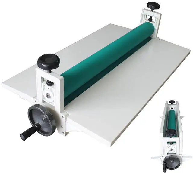 Main image of 14 Inch Cold Laminating Machine Hand Crank Pressure Cold Roll Laminator Manual Vinyl Photo Film Laminator with Max Laminating Thickness 0.4 Inch