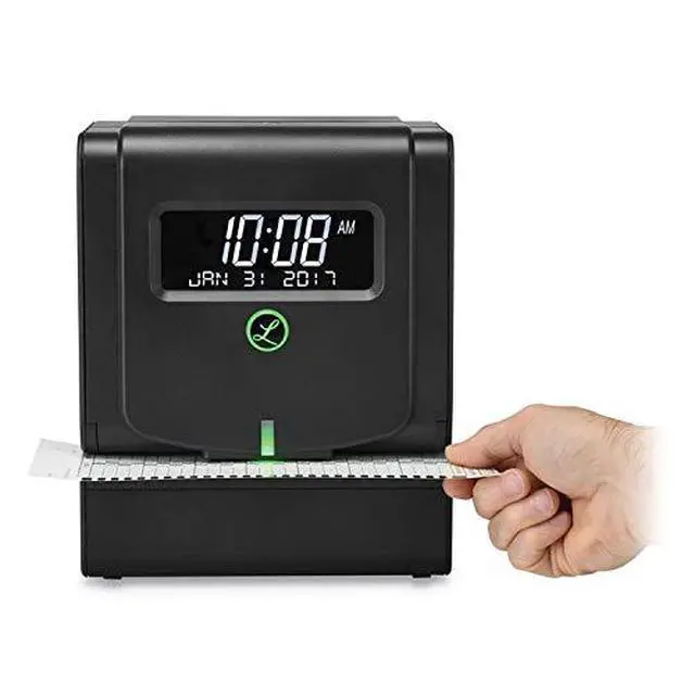 Alt view image 2 of 2 - 2100HD Employee Time Clock for Small Business - Thermal Print Technology, Tru Align System with LED Indicator (Black 9.8 X 6 X 8) - Requires E8 Timecard