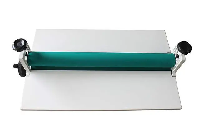 Alt view image 5 of 7 - 14 Inch Cold Laminating Machine Hand Crank Pressure Cold Roll Laminator Manual Vinyl Photo Film Laminator with Max Laminating Thickness 0.4 Inch