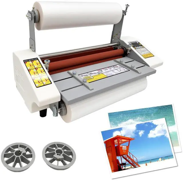 Main image of Thermal Cold Roll Laminator, 110V Single and Dual Sided Laminating Machine with Four Rollers Digital Display A3+/12.9" 120141