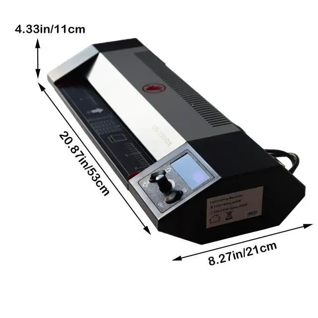 Alt view image 3 of 7 - A3 Metal High Temperature Hot Cold Laminating Machine 4 Rollers Laminator for 10 mil Laminating Pouch