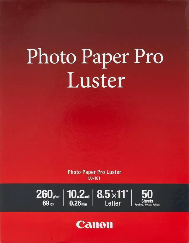 Main image of PGI-72 Ten-Pack of Ink Tanks & LU-101 LTR(50) Luster Photo Paper Letter, 50 Sheets (LU-101 LTR)