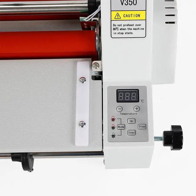 Alt view image 6 of 7 - Hot Cold Roll Laminator, 110V Single Dual Side Digital Display Laminating Machine, Electronic Temperature Control, Automatic Constant Temperature Protection, Max Width 350mm