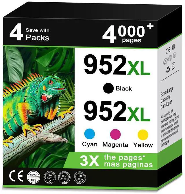 Main image of 952XL Ink Cartridges Combo Pack for HP 952 XL Black Color Compatible for Printer 7740 8710 HP952 HP952XL OfficeJet 8720 8715 8210 8740 8702 8725 7720 8730 8700 8200 8216 8714 8745 (Chip Version-C75)