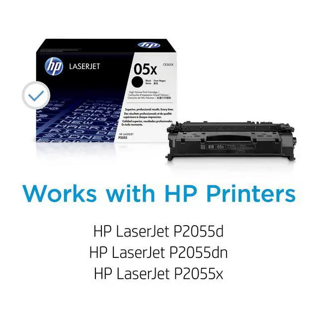 Alt view image 2 of 7 - 05X Black High-Yield Toner Cartridge | Works LaserJet P2055 Series | CE505X