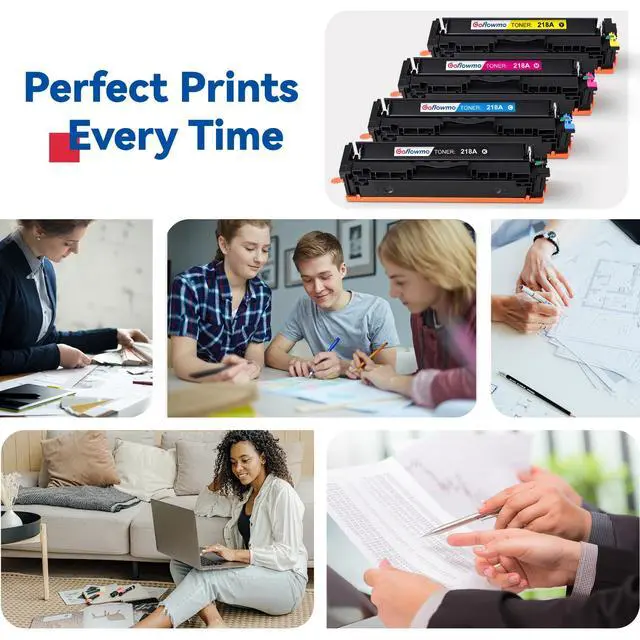 Alt view image 6 of 6 - 218A Toner Cartridges 4-Pack Compatible Replacement for HP Color Pro MFP 3301SDW 3301CDW 3301FDW 3201DW Printer 3301 3201 Series | W2180A W2181A W2182A W2183A