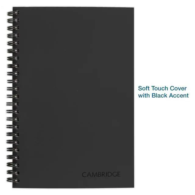 Alt view image 6 of 6 - Limited Business Notebook, Legal Ruled Paper, 5" x 8", 80 Sheets, Flexible Soft Touch Cover, Wirebound, Black (06074) (Pack of 12)