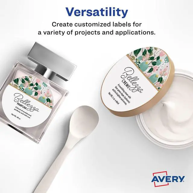 Alt view image 2 of 7 - Matte White Round Labels, Sure Feed Technology, 3" Diameter, 1,500 Matte White Printable Labels