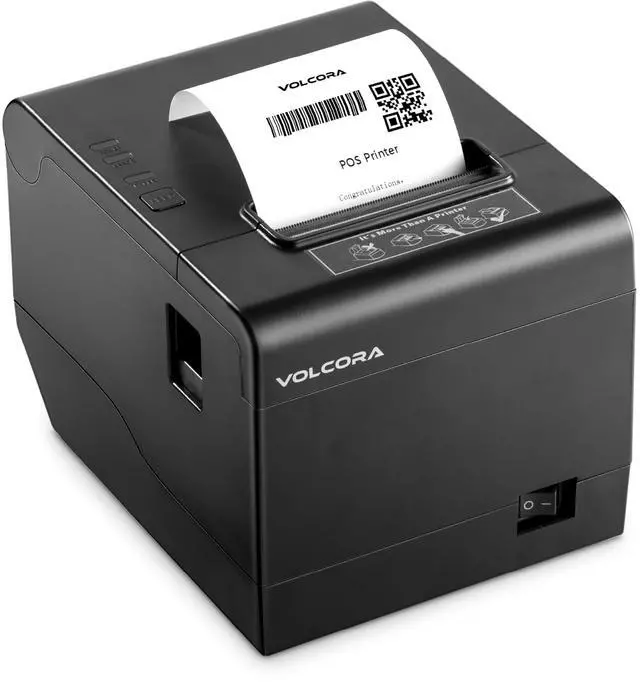 Main image of Thermal Receipt Printer, 80mm POS Printer w/Auto Cutter, USB/WiFi Interface for Windows/MAC/Linux, ESC/POS Command Support Cash Drawer, High Speed Kitchen Printer, Wall Mount (Black)