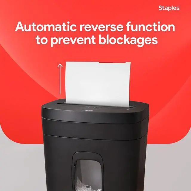 Alt view image 6 of 7 - 15-Sheet Cross Cut Paper Shredder for Home Office, P-4 Security, 20-Min Run Time, Shreds Paper/Credit Cards/CDs/DVDs, Quiet 65 dB, Auto Start/Stop, 5 Gallon, Black
