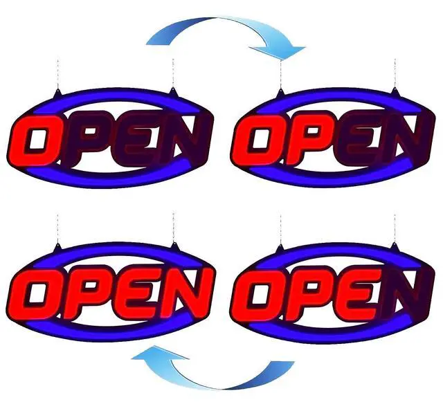 Alt view image 4 of 7 - 2026 Model 32" x 16" LED Neon Open Sign - Ultra Bright Extra Jumbo Large - Remote Controlled - Get Your Business Seen Day or Night