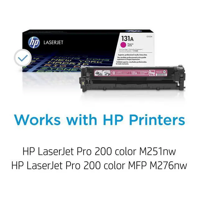 Alt view image 2 of 7 - 131A Magenta Toner Cartridge | Works with LaserJet Pro 200 Color M251, LaserJet Pro 200 Color MFP M276 | CF213A