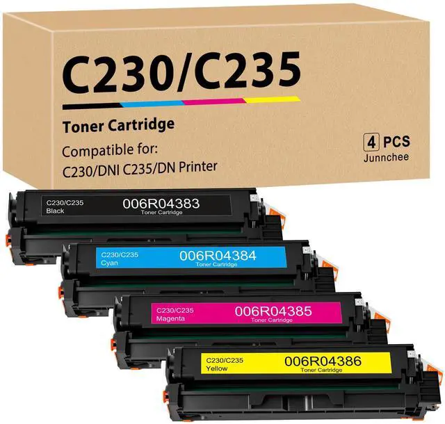 Main image of C235 C230 Toner Cartridge High-Capacity (with Chip) Replacement for Xerox C235 C230 C235DNI C230DNI C235/DNI C230/DNI Color Printer 006R04383 006R04384 006R04385 006R04386, C235 C230 Ink Cartridge
