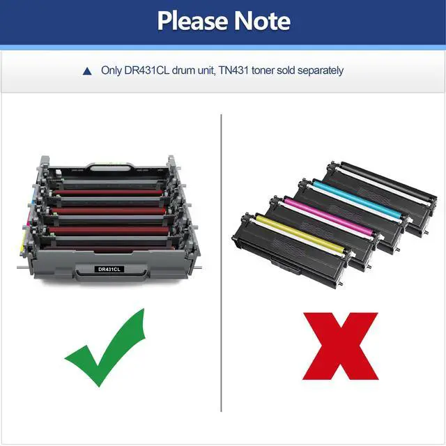 Alt view image 7 of 7 - DR-431CL Drum Unit Replacement for Brother DR431CL Drum Unit HL-L8260CDW HL-L8360CDW HL-L8360CDWT MFC-L8610CDW MFC-L8900CDW Printer, DR 431CL Drum Up to 31,000 Pages (Only Drum)