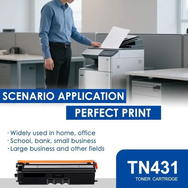 Alt view image 5 of 7 - TN-431 Toner Cartridge 4 Pack Replacement for Brother TN431 TN433 Toner Cartridges MFC-L8610CDW HL-L8360CDW Printer, MFC L8900CDW Toner Cartridges, TN431 4PK (TN-431 BK/C/M/Y)