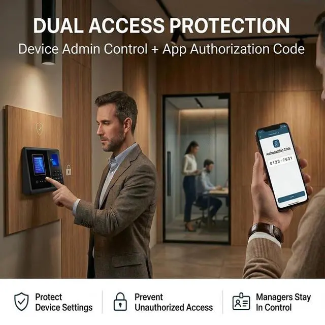 Alt view image 7 of 7 - App Control, 5s Fast Connection, Fix Records, Custom Overtime, Lunch & Break Rules, 4 Payroll Reports, No Monthly Fee, 10 IC Cards Included, Fingerprint & Face Time Clock for Small Business