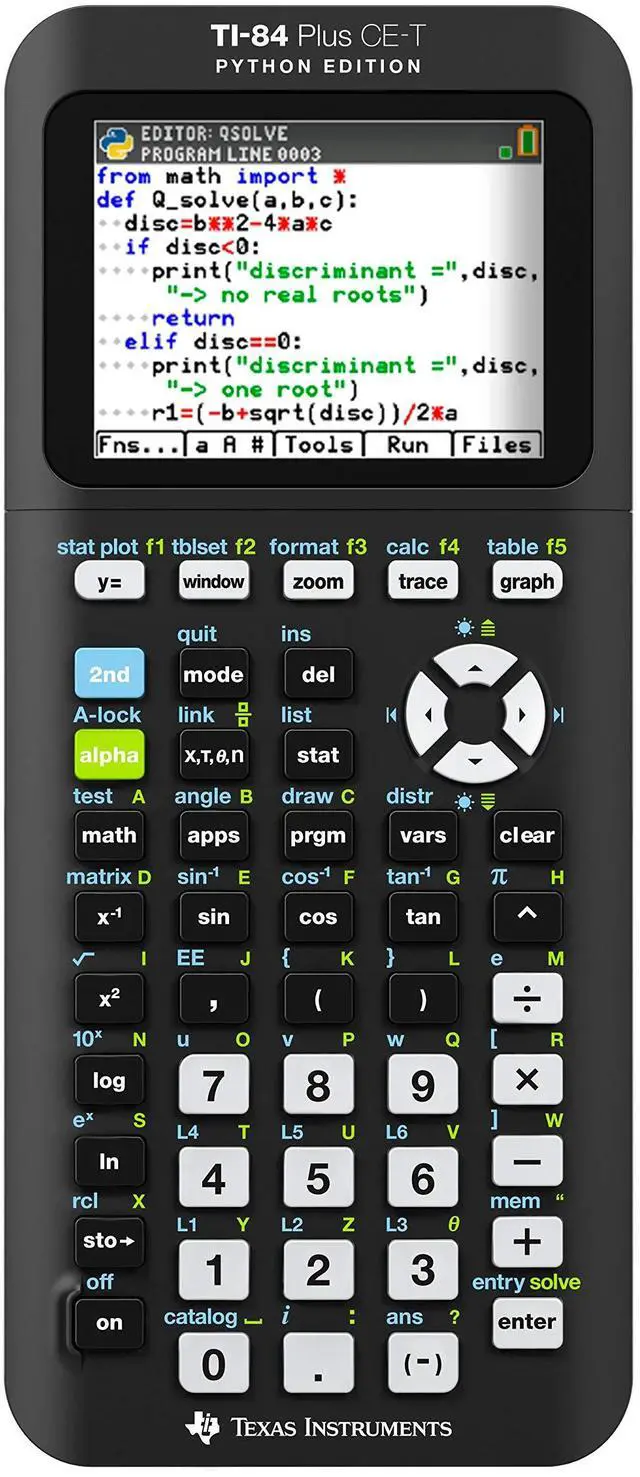 Main image of TI-84 Plus CE-T Python Edition Graphical Calculator (Colour Display) Black