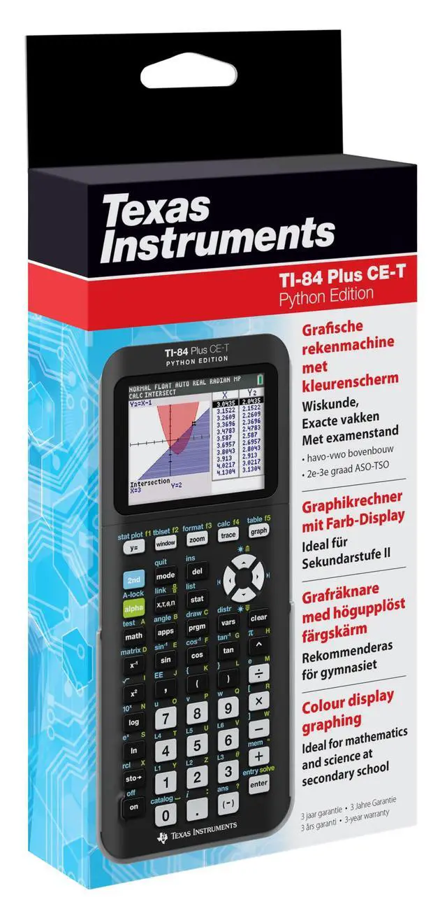 Alt view image 3 of 5 - TI-84 Plus CE-T Python Edition Graphical Calculator (Colour Display) Black