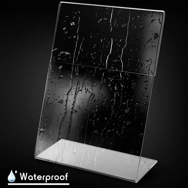 Alt view image 4 of 7 - 200 Pcs 5 x 7 Inch Acrylic Sign Holder Acrylic Picture Frames Plastic Picture Flyer Holder l Shaped Photo Frames Self Standing Desktop Table Signs for Office, Store, Restaurant, Vertical