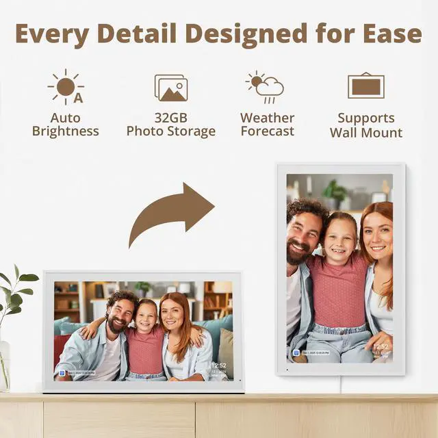 Alt view image 7 of 7 - Digital Wall Calendar 21.5 Inch Interactive Touch Screen Electronic Calendar & Smart Family Hub with Cross-Device Sync, Schedules Reminders, Chore Chart, Rewards & Photo Display