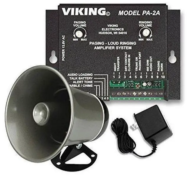 Main image of Paging System with Amplifier and Speaker Horn Fully Powered for Use with Office Phones