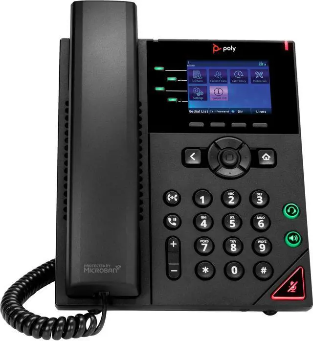 Main image of OBI Edition VVX 250 4-Line Desktop IP Phone (2200-48822-025) Power Supply Not Included