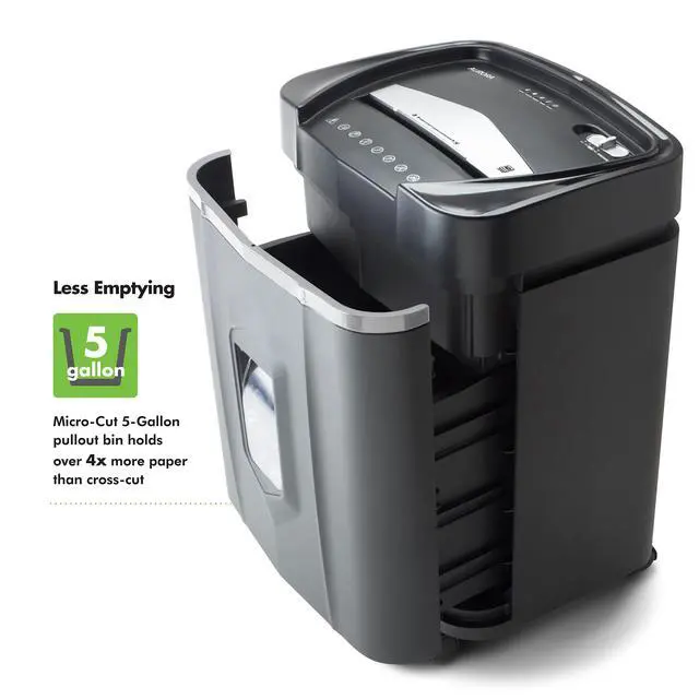 Alt view image 4 of 6 - Professional Grade High Security 12-Sheet Micro-Cut Paper/CD and Credit Card Shredder/ 60 Minutes Continuous Run Time