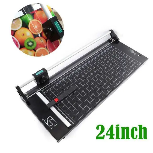 Alt view image 4 of 6 - 24Inch Rotary Trimmer Paper Cutter,Manual Paper Cutters Trimmers Photo Paper Cutter with Automatic Paper Weighting,Self-Sharpening for Craft Paper, Card Stock and Office Paper