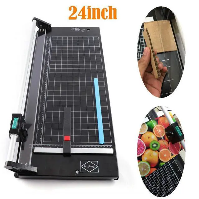 Alt view image 5 of 6 - 24Inch Rotary Trimmer Paper Cutter,Manual Paper Cutters Trimmers Photo Paper Cutter with Automatic Paper Weighting,Self-Sharpening for Craft Paper, Card Stock and Office Paper