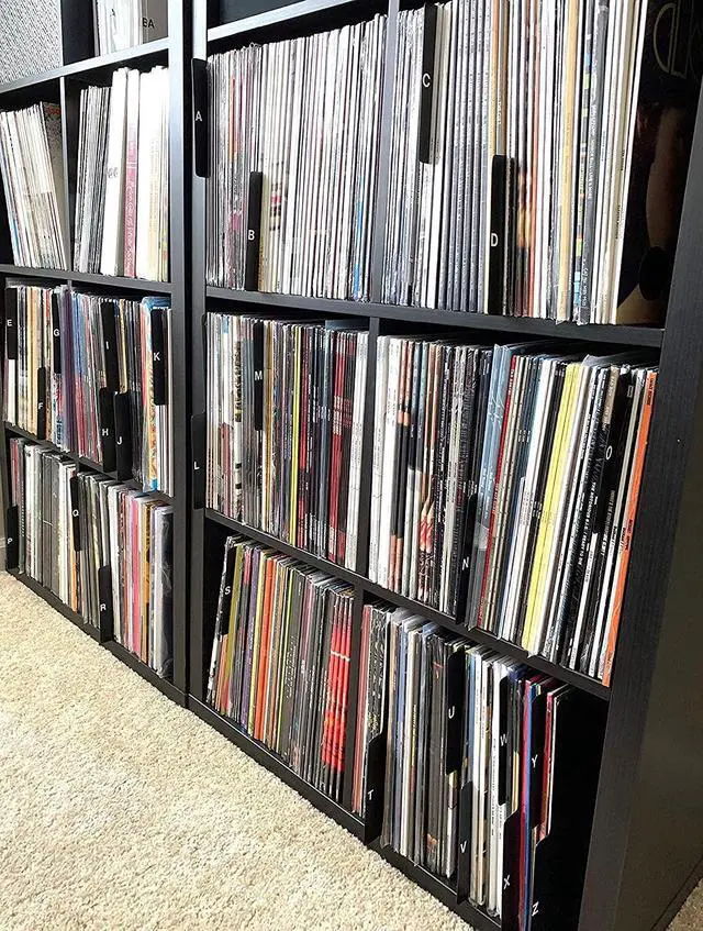 Alt view image 3 of 3 - A to Z Record Dividers (DIY Kit Do it Yourself Kits) Vertical Tab Professional Black Index 12-inch 33 LPs Vinyl Album Organizers/Organization A-Z Alphabet Alphabetize Alphabetical Cards Show Shop