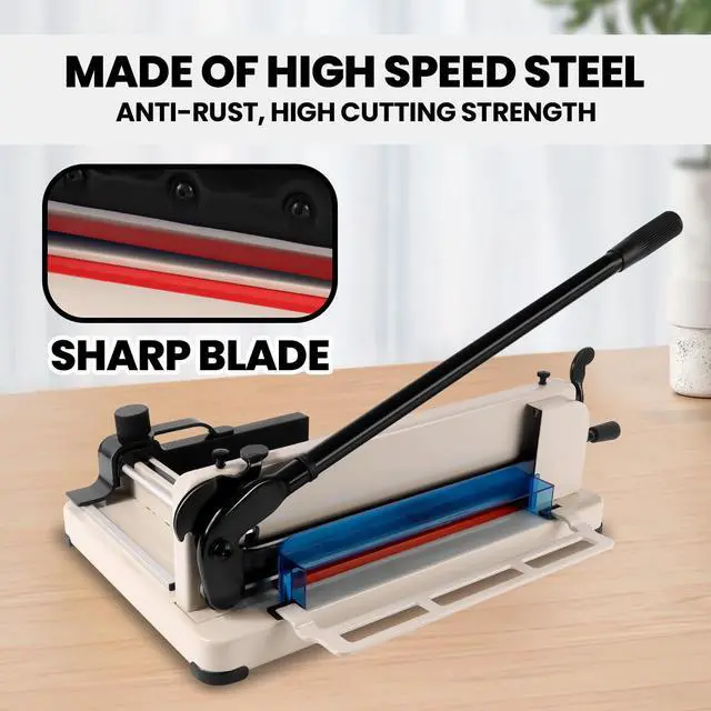 Alt view image 2 of 7 - Heavy Duty Paper Cutter,Guillotine Paper Cutter,A4 12" Stack Paper Trimmer,400 Sheets Paper Cutters for Office Home School (A3-17)