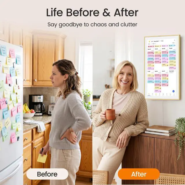 Alt view image 7 of 7 - Digital Calendar 21 inch, Electronic Wall Calendar with Interactive Touch Screen, Smart Family/Home Gift for Schedule Reminders, Task Rewards, Chort Chart and Digital Picture Frame