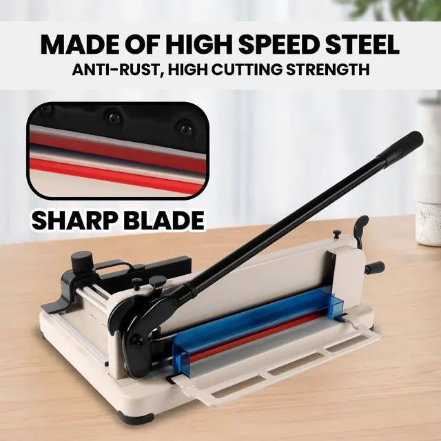 Alt view image 6 of 7 - Heavy Duty Paper Cutter, Guillotine Paper Cutter, A4 12" Stack Paper Trimmer, 400 Sheets Paper Cutters for Office Home School (A4-12)