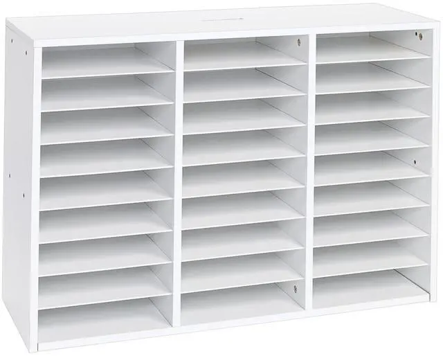 Main image of Mail Center - 1 Classroom Literature Organizer with 27 Slots Keep Your Classroom, Office, or Home Office Organized, Durable, Easy Assembly