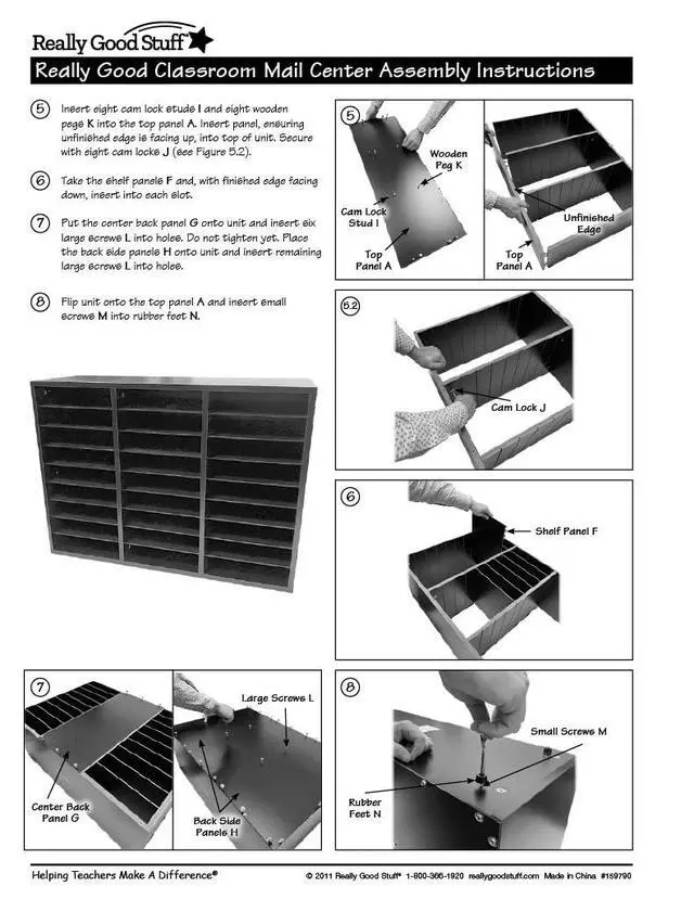 Alt view image 4 of 7 - Mail Center - 1 Classroom Literature Organizer with 27 Slots Keep Your Classroom, Office, or Home Office Organized, Durable, Easy Assembly