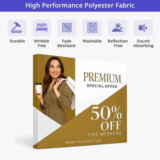 Alt view image 2 of 7 - Fabric Pop Up Straight Display Frame Only, Aluminium Hardware Stand for Trade Show Backdrop Booth, Portable Exhibition Display (10 x 8 ft)