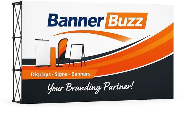 Main image of Fabric Pop Up Straight Display Frame Only, Aluminium Hardware Stand for Trade Show Backdrop Booth, Portable Exhibition Display (10 x 8 ft)