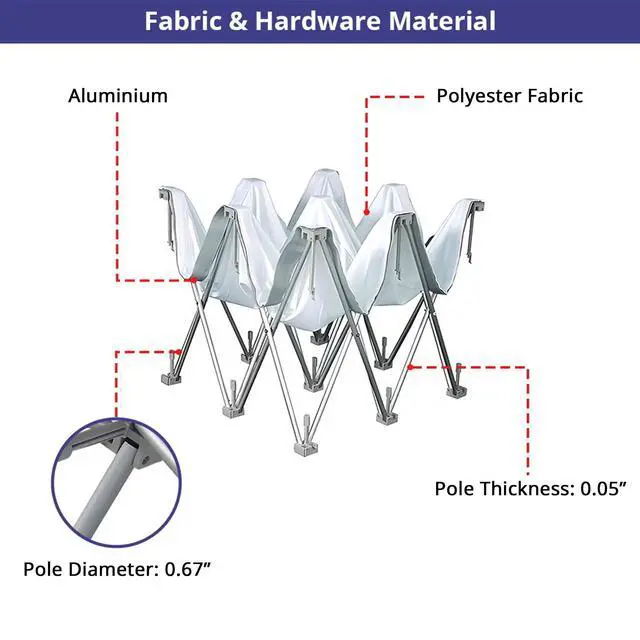 Alt view image 7 of 7 - Fabric Pop Up Straight Display Frame Only, Aluminium Hardware Stand for Trade Show Backdrop Booth, Portable Exhibition Display (10 x 8 ft)