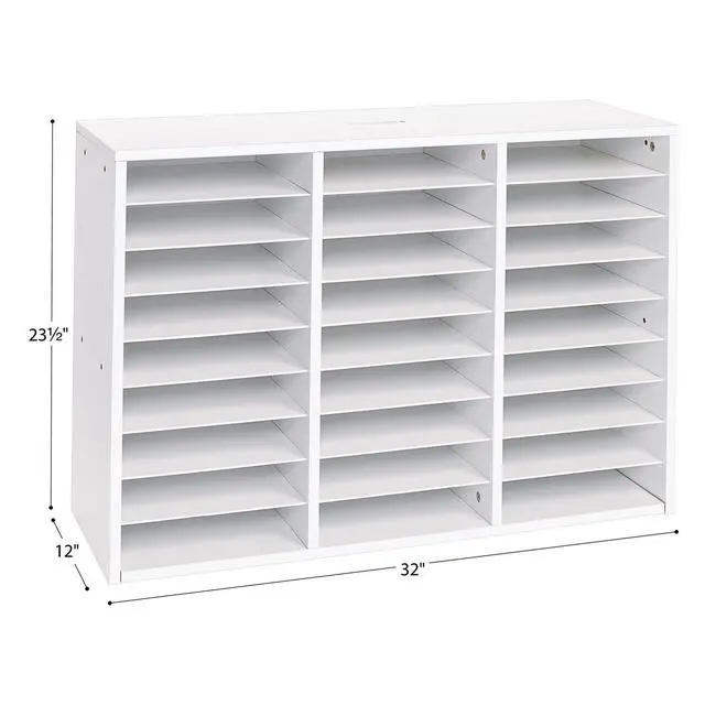 Alt view image 2 of 7 - Mail Center - 1 Classroom Literature Organizer with 27 Slots Keep Your Classroom, Office, or Home Office Organized, Durable, Easy Assembly
