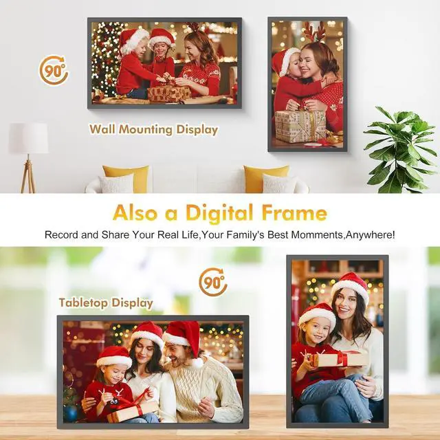 Alt view image 5 of 7 - 24" Digital Calendar Electronic-eCalendar WhiteBoard-Meal-Planner- Display for Family Schedule, To Do List, Star Reward, No Subscription, Sync Online iCloud Outlook via App, Wall Mount, Gifts for Mom