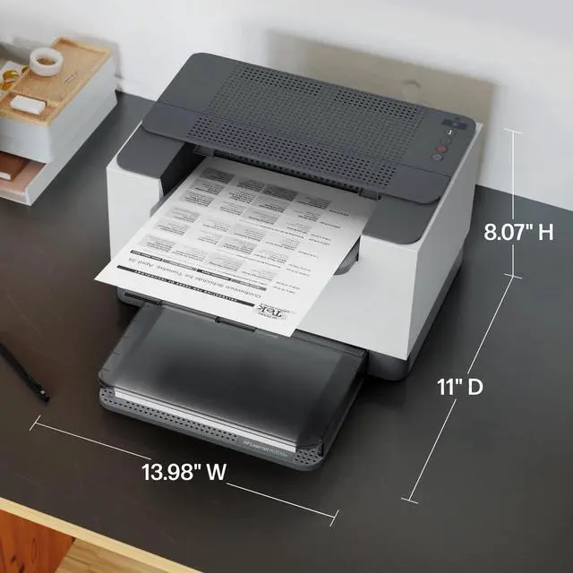 Alt view image 6 of 7 - LaserJet M207dw Laser Wireless Printer, Black and White, Duplex, Best-for-Office